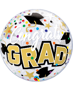 22" Congrats Grad Stars & Dots Qualatex