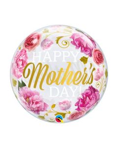 22" Mothers Day Peonies Bubble Balloon Qualatex