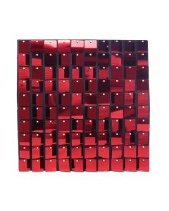 Sequin Wall Panel 30cm X 30cm Square Sequins Red