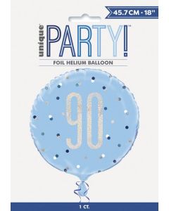 18' glitz blue 90 foil balloon Unique