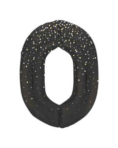 34" Number 0 Glitz Black Foil Balloon Unique