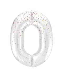 34" Number 0 Glitz Rose Gold Foil Balloon Unique