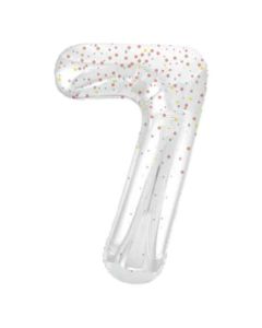 34" Number 7 Glitz Rose Gold Foil Balloon Unique