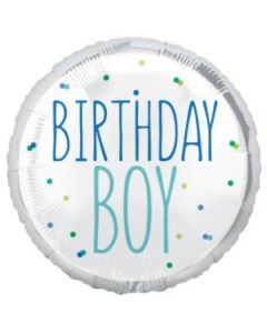 18" Birthday Boy Round Foil Unique