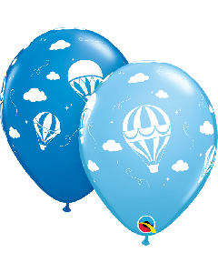 11" Blue Hot Air Balloon Latex 25pk Qualatex