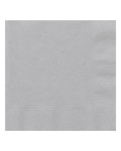 Silver Lunch Napkins Pk20 Unique