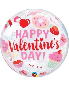 22" Happy Valentine's Day Sweet Bubble Balloon Qualatex