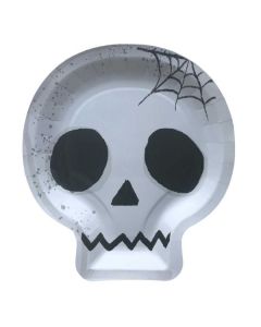 Skull Shaped Plates Pk8 Amscan
