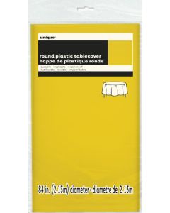 Neon Yellow Round Plastic Table Cover Unique