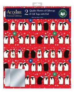 Penguins Fun  2 Sheet & 2 Tags Pk6 Out Of The Blue