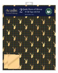 Tartan Stag - 2 SHEET / 2 TAG  - AQPX5009/1