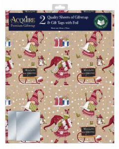 Gnome For Christmas 2 Sheet & 2 Tags Pk6 Out Of The Blue