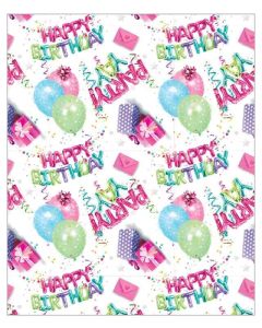 24 Sheets of Juvenile Female Gift Wrap Out Of The Blue