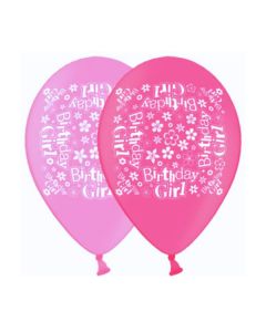 11" Pink Birthday Girl Latex 10pk Simon Elvin