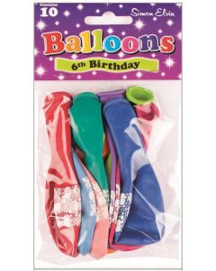 11" Age 6 Assorted Colours Latex 10p Simon Elvin