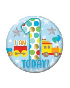Age 1 Boy Small Birthday Badge Pk6 Sensations