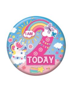 Age 2 Girl Small Birthday Badge Pk6 Sensations