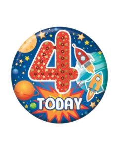 Age 4 Boy Small Birthday Badge Pk6 Sensations