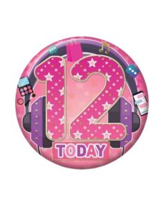 Age 12 Girl Small Birthday Badge Pk6 Sensations