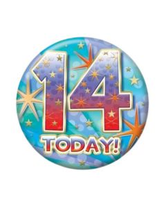 Age 14 Open Small Birthday Badge Pk6 Sensations