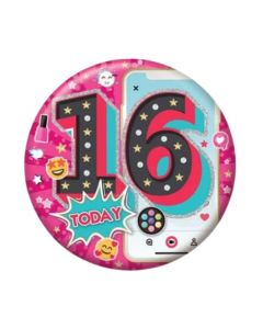 Age 16 Girl Small Birthday Badge Pk6 Sensations
