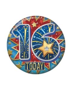 Age 16 Boy Small Birthday Badge Pk6 Sensations
