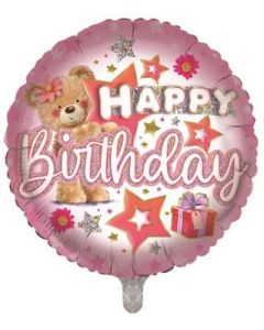 18" Round Open birthday Foil Balloon