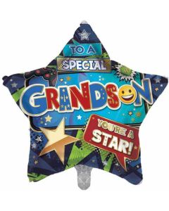 19"  Special Grandson Star Foil Balloon Sensations