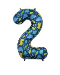 34" Dinosaur Number 2 Foil Balloon Sensations