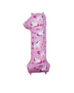 34" Unicorn Number 1 Foil Balloon Sensations