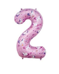 34" Unicorn Number 2 Foil Balloon Sensations