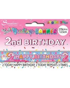 Age 2 Girl Birthday Banner Sensations
