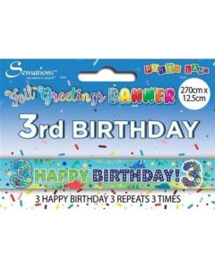 Age 3 Boy Birthday Banner Sensations