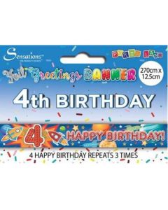 Age 4 Boy Birthday Banner Sensations
