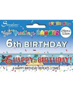 Age 6 Boy Birthday Banner Sensations