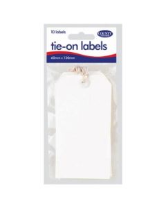 Tie On Labels White Pack Of 10