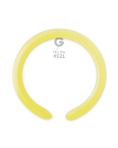 2"/5cm Neon Yellow Latex Modelling Balloons Pk100 #021 Gemar