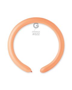 2"/5cm Neon Orange Latex Modelling Balloons Pk100 #022 Gemar