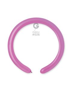 2"/5cm Neon Purple Latex Modelling Balloons Pk100 #026 Gemar