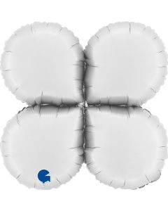 19" Satin White Drops Medium Base Grabo