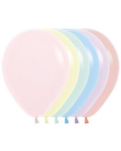 12" Pastel Matte Assortment 600 Latex Balloons Pk50 Sempertex