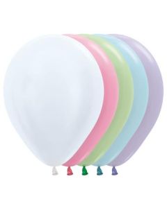12" Pearl Assorted 400 Latex Balloons Pk50 Sempertex