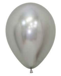 12" Reflex Silver 981 Latex Balloons Pk50 Sempertex