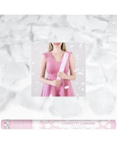 Confetti Cannon With Rose Petals - White 60cm Party Deco