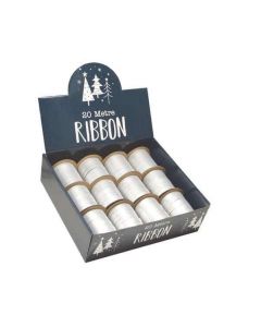 20M RIBBON MATTE MET SILVER
