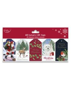 40Pk Trad Die Cut Tags Eurowrap