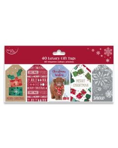 40Pk Mod Die Cut Tags Eurowrap