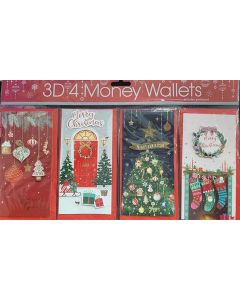 4 3D Christmas Money Wallets Tulip
