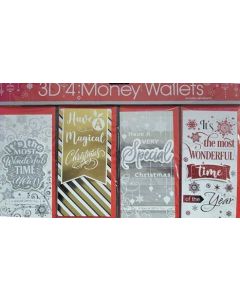 4 3D Christmas Money Wallets Tulip