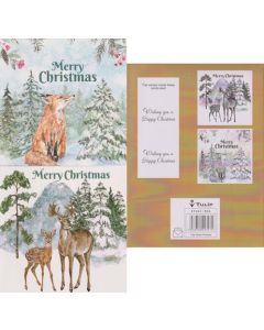 Luxury Christmas cards pk12